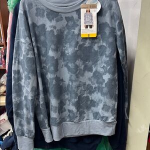 Mondetta Blue Tie-Dye Sweatshirt